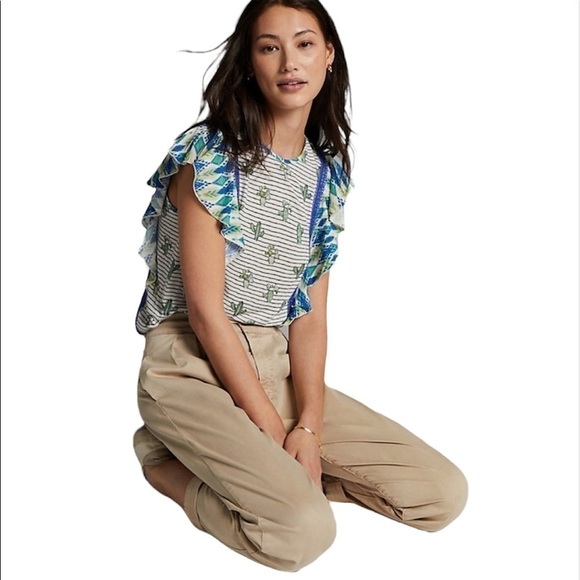 Anthropologie Zofana Cactus Print XS - Picture 2 of 6